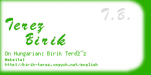 terez birik business card